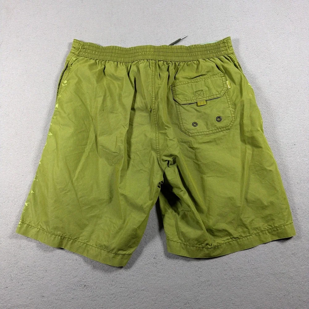 Tommy Bahama Relax‎ Swim Trunks Men Medium Regular Green Bamboo Print Coastal